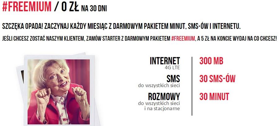 Oferta Freemium na virginmobile.pl